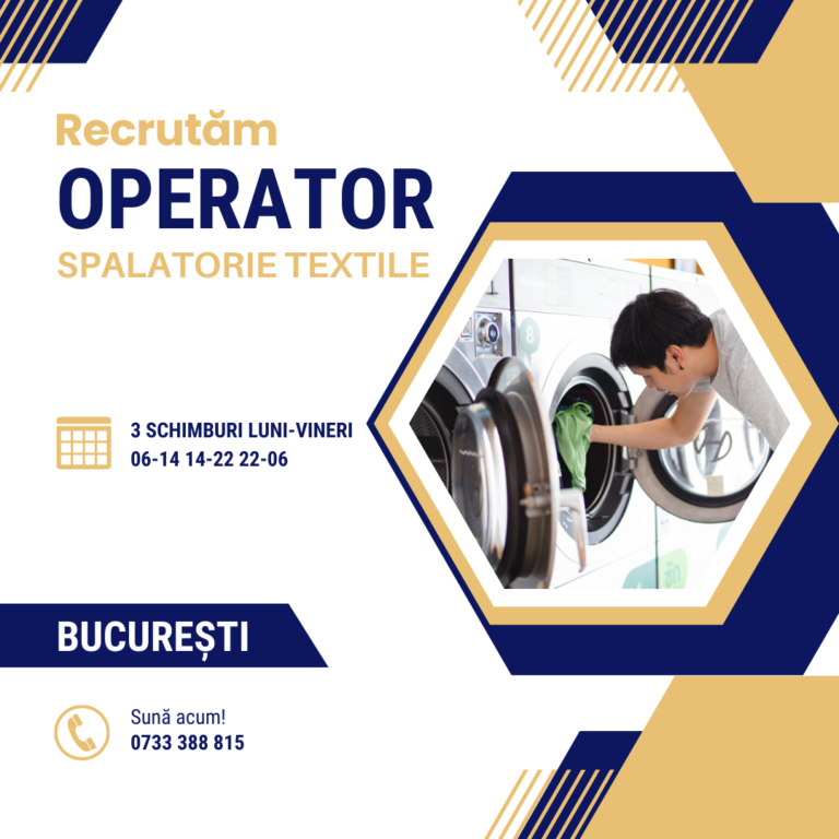 operator spalatorie textila